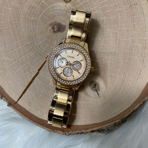 Fossil Stella Glitz Rose Gold Multi Function Watch - Picture 12 of 12